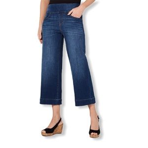 Style & Co Wide-Leg Cropped Pull-On Jeans